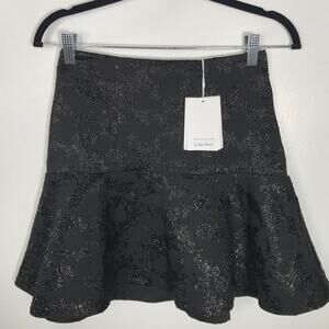New Stockholm Atelier X & Other Stories Glam Black Mini Skirt Cute Simple NWT